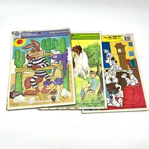 Whitman‎ Golden Frame Tray Puzzles Lot of 3 Vintage Childrens Puzzles